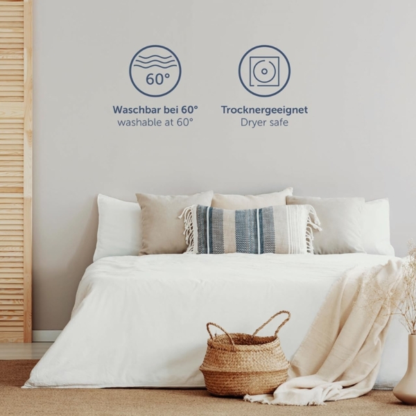 Blumtal® Basics Spannbettlaken 140x200 cm Jersey - Spannbettlaken 140x200 cm Baumwolle - Oeko-TEX zertifiziertes Spannbetttuch 140x200 cm - Matratzenbezug 140x200 cm - Leintuch 140x200 - Bettbezug - Grau Bild 7