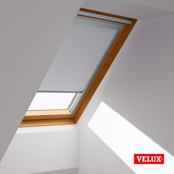 Verdunklungsrollo DBL M06 4204, VELUX, verdunkelnd, ohne Bohren, in Führungsschienen, VELUX »Pick & Click!«, alufarbene Führungsschienen & Griffleiste Bild 3