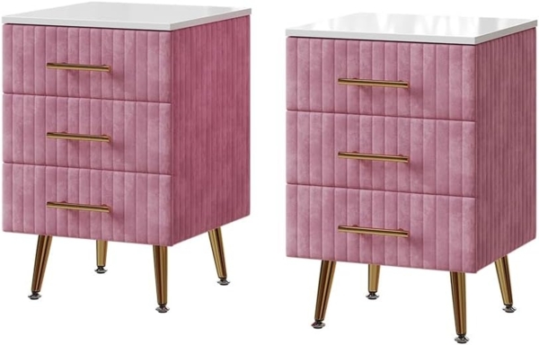 Nachttisch Velia Rosa 2er Set Vicco