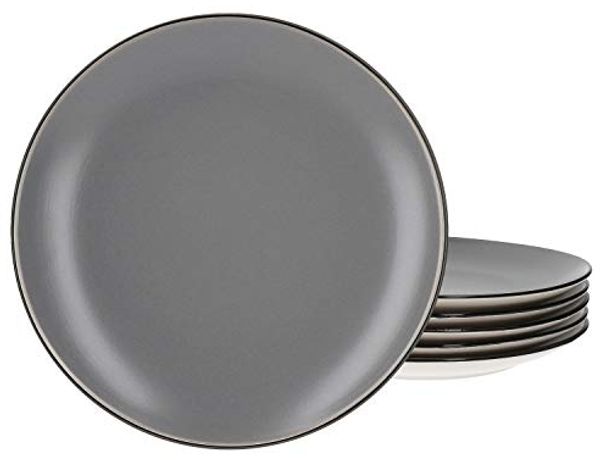 6er Speiseteller Campo grau Ø 27 cm Menüteller Servierteller große Essteller
