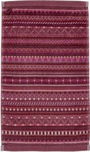 PiP Studio Gästehandtuch Geometric Print Gästehandtuch dark pink 30x50cm (1 Stück), 100% Baumwolle (325874)