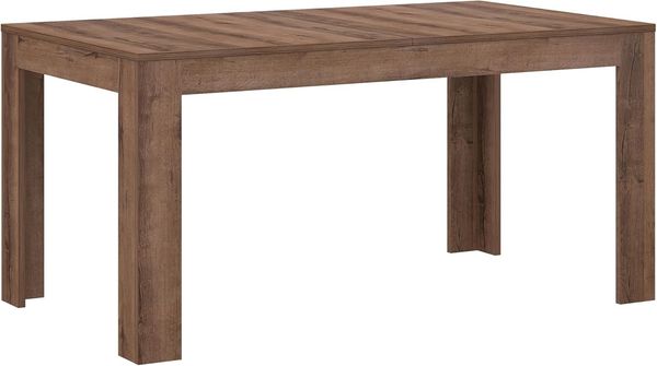 Forte Savona moderner Esstisch 160, ausziehbar, Esszimmer, Wohnzimmertisch, Holzwerkstoff, Edeleiche Holzdekor, 160 cm breit x 78,2 cm hoch x 90 cm tief