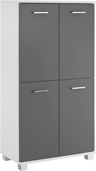 Schildmeyer Highboard Lumo 135345, weiß/basaltgrau