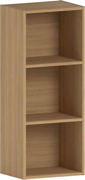 Vida Designs Oxford Bücherregal mit 3 Ebenen, würfelförmig, Eiche, Holz-Regaleinheit für Büro, Wohnzimmermöbel