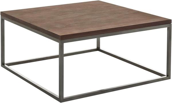 Couchtisch Tatius 80x80 cm Akazie Braun Gestell Edelstahl