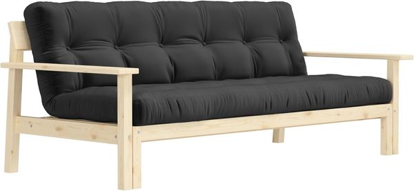 Schlafsofa UNWIND - Matratze Dark Grey / Gestell Natur - Karup Design