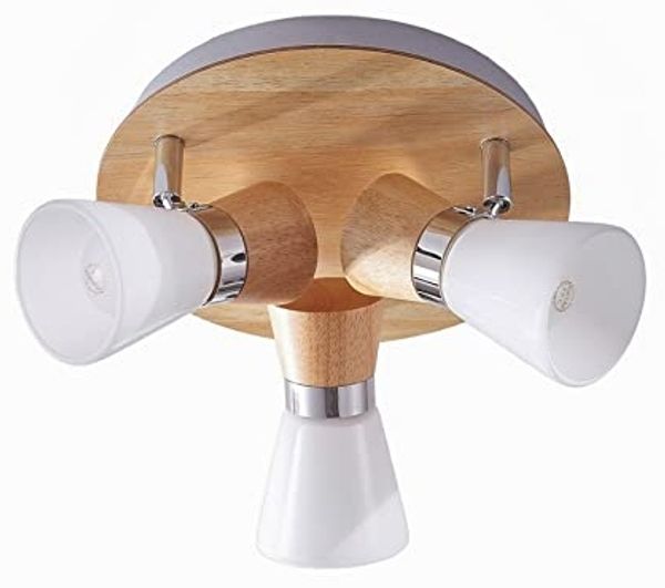 Lindby Deckenleuchten Vivica, Holz IP20, 3 x 40 W