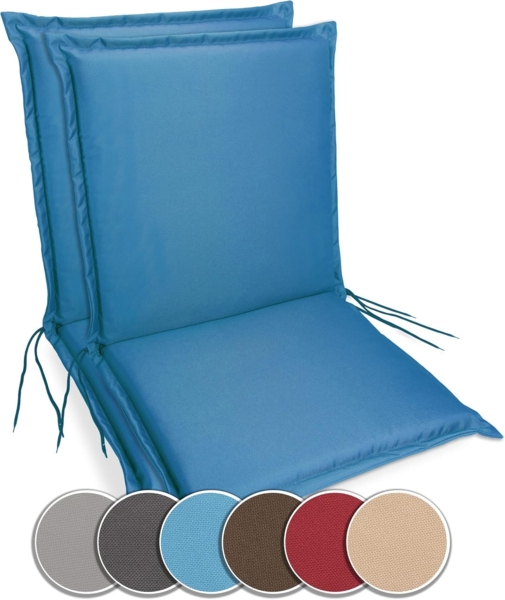 sunnypillow Liegenauflage Niedriglehner Auflage Gartenstuhlauflage, 100 x 50, extra dick 9cm
