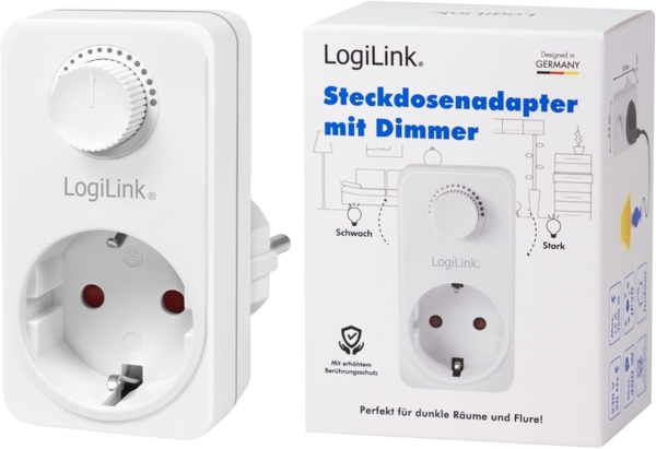 LogiLink PA0151 Dimmer Montierbar Drehregler Weiß Eurostecker Eurostecker Bild 9