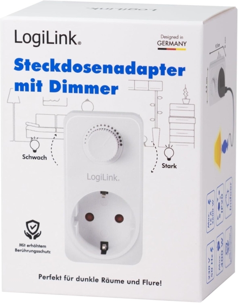 LogiLink PA0151 Dimmer Montierbar Drehregler Weiß Eurostecker Eurostecker Bild 8