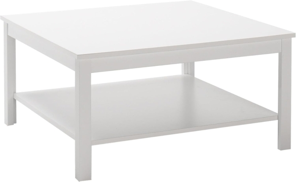 Hanah Home Stylish White Coffee Table, 103 x 60 x 40 cm | 100% Melamine Coated Particle Board, 16 mm Thickness | Perfect for Modern Living Rooms & Spaces
