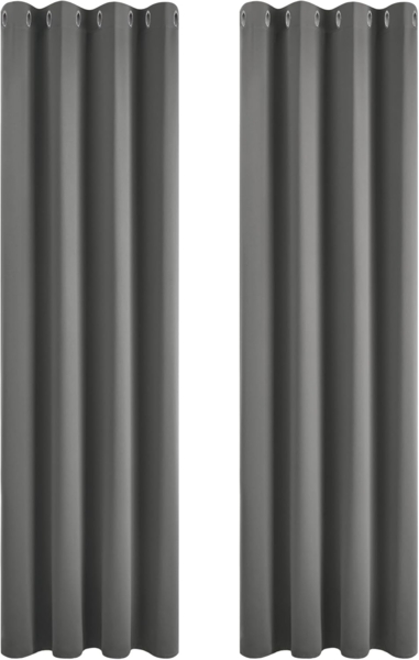 Deconovo Verdunkelungsvorhang Kälteschutz Gardinen Schlafzimmer Kälteschutzvorhang Blickdicht, 229x117 cm(HöhexBreite), Hellgrau, 2er Set