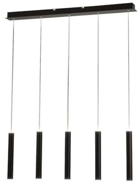 Fabas Luce 3685-48-101 LED Pendelleuchte Prado 5-flammig schwarz