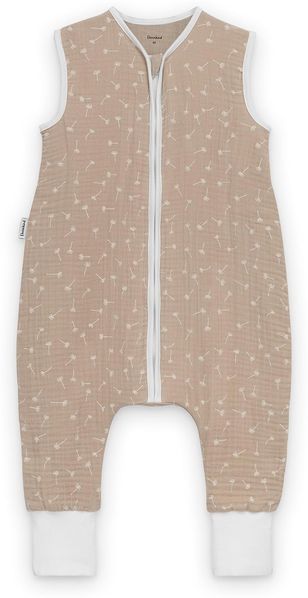 Ehrenkind® Baby Sommerschlafsack mit Füßen Musselin 0.5 TOG | aus weicher OEKO-TEX zertifizierter Bio-Baumwolle | Sommer Baby Schlafsack 0.5 TOG Gr. 100 Farbe Beige Pusteblume