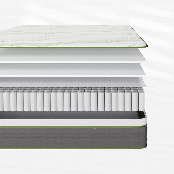 Novilla Matratze 160x190 Federkernmatratze Härtegrad H3 Rollmatratze Öko Tex Zertifiziert Mittelfest Tonnentaschenfederkern Mattress Höhe 24cm Punktelastisch Atmungsaktiv Hybridmatratze