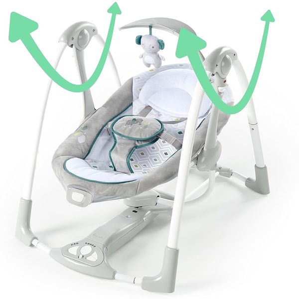 Ingenuity, Nash 2 in 1 faltbare Schaukel und Sitz mit Vibration, Melodien, fünf Schaukeleinstellungen und Batterien Bild 3