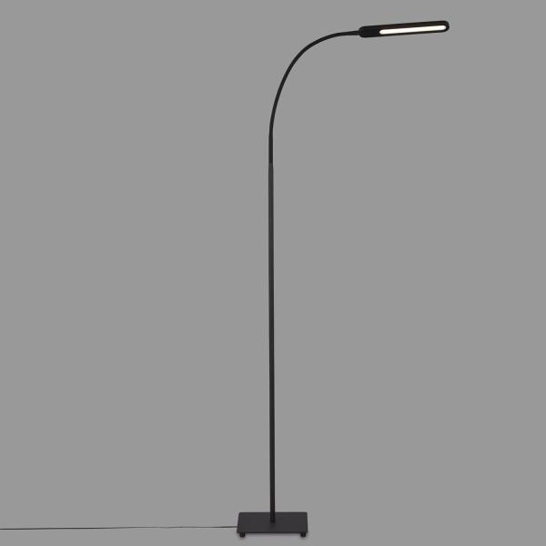 BRILONER - LED Stehlampe mit Touch, dimmbar in Stufen, einstellbar in warmweiß und kaltweiß, Leselampe, Wohnzimmerlampe, Deckenfluter, Standleuchte, Stehleuchte, 20,8x20,8x183 cm, Schwarz