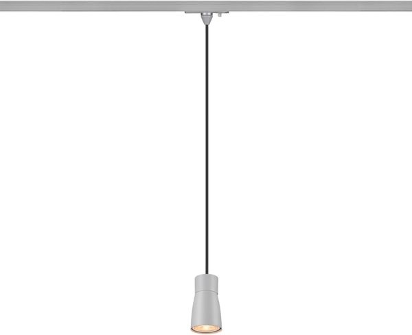 SLV PURI 2.0 Dome, 1~ Pendelleuchte, GU10, Pendellänge 200cm, 1x max. 6W, grau - Leuchten mit 1 Phasen Adapter