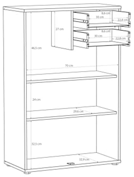 Hochkommode >TEMPRA2< in Sand - 73,7x111,1x34,8cm (BxHxT) Bild 7