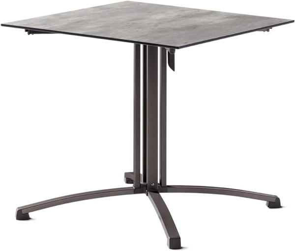 Gartentisch >5330-31< in Beton hell, Polytec® - 80x73x80cm (BxHxT)