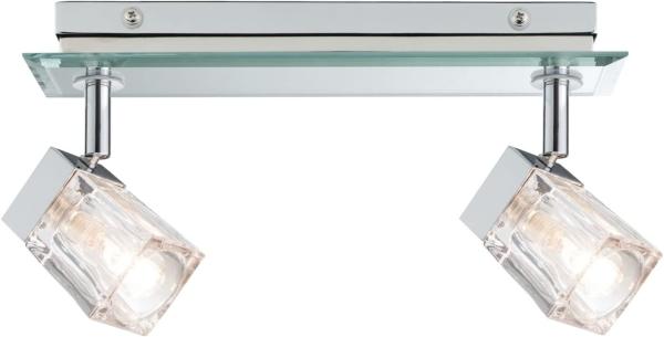 Paulmann WallCeiling Trabani IP44 max. 2x20W G9 Chrom/Transparent 230V Metall/Glas13004