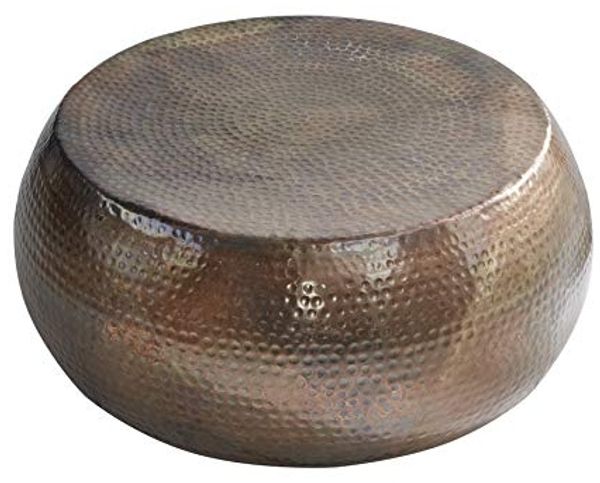 riess-ambiente Couchtisch ORIENT Ø80cm kupfer geflammt (Einzelartikel, 1-St), Wohnzimmer · Metall · rund · Hammerschlag Design · handmade