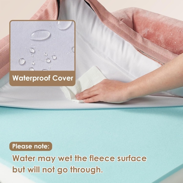 EHEYCIGA Orthopädisches Hundebett Grosse Hunde, Memory Foam, Mittelgroße Hunde, Waschbar Wasserdicht, rutschfest, mit Hohem Rand Bild 4