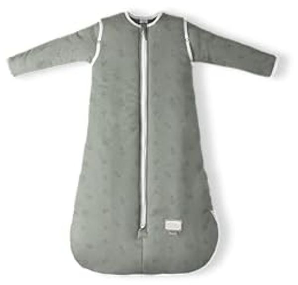 Nuvita MOOVO 90150 | Winterschlafsack mit zentralem Reißverschluss und Reißverschluss für die Füße, aus Polsterung aus recyceltem Material, OEKO TEX-zertifiziert | 6-18 MONATE | Sage Green Floral