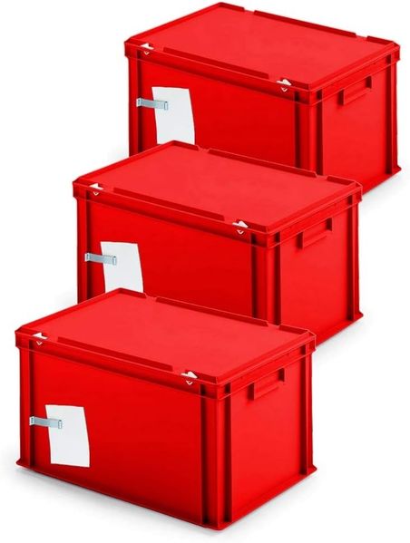 BRB-Lagertechnik Aufbewahrungsbox BRB 3x Ordner-Archivboxen, für je 7 Ordner (A4, breiter Rücken), Perfekt für eine ordentliche und sichere Archivierung!