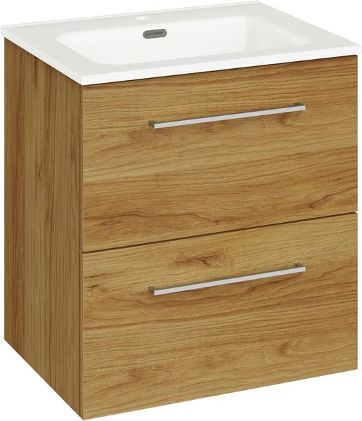 Baikal Badezimmermöbel-Set, Wandmontage, erhältlich in verschiedenen Größen und Ausführungen, Möbel Wird montiert geliefert, 60 cm, Eiche Vinda