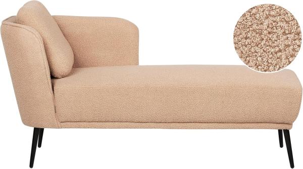 Chaiselongue Bouclé beige linksseitig mit Kissen ARTHEZE