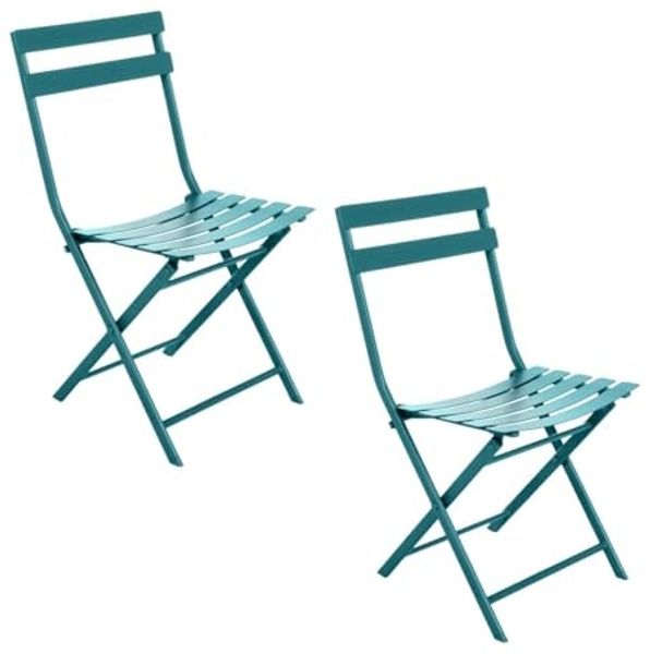 Hespéride - Klappbarer Gartenstuhl Greensboro Blaugrün - Blaue Ente