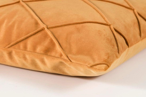 MAGMA Kissenhüllen NOBLESS samtig weich kuschelig einfarbig Rautenmuster - ca. 50 x 50 cm - 2er Set altrose Bild 3