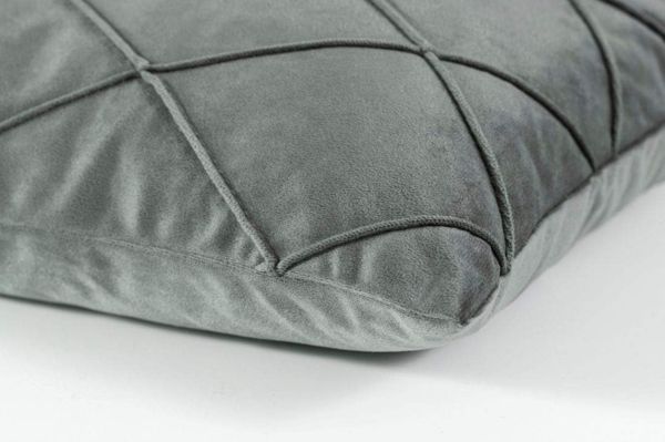 MAGMA Kissenhüllen NOBLESS samtig weich kuschelig einfarbig Rautenmuster - ca. 50 x 50 cm - 2er Set altrose Bild 2