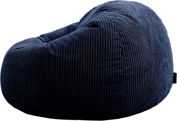 Icon Kingston Sitzsack Cord, Dunkelblau, 2er Pack, Sitzsack Erwachsene mit Füllung, Bean Bag, Cord Sessel, Lounge Sessel, Lounge Stuhl, Schlafzimmer, Wohnzimmer, Wohnzimmer Möbel Bild 6