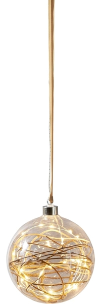 Glaskugel "Glow", ca. 15x16 cm, transparent