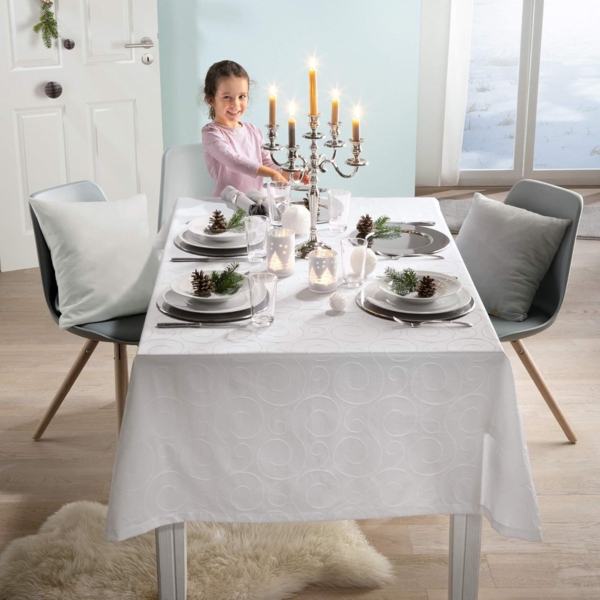 Erwin Müller Tischdecke Tischdecke "Oberhausen", Damast Uni Bild 3