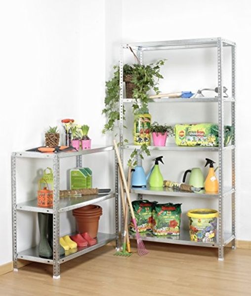 Simonrack Schwerlastregal, Lagerregal, 200 x 100 x 30 Metallregal, Kellerregal, Biegestelle 75 kg, 5 Fachböden, Galvanisiert - Advantage Bild 2