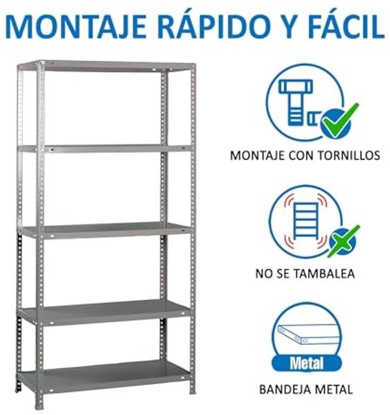 Simonrack Schwerlastregal, Lagerregal, 200 x 100 x 30 Metallregal, Kellerregal, Biegestelle 75 kg, 5 Fachböden, Galvanisiert - Advantage Bild 6