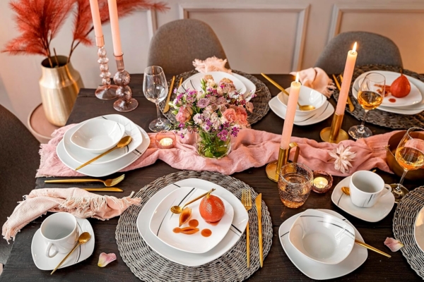 Porzellan Geschirrset Bilgola Black Lines, Kombiservice 24 teilig für 6 Personen Bild 7