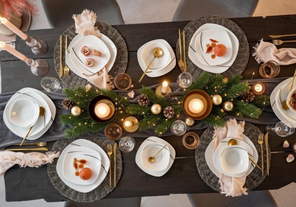 Porzellan Geschirrset Bilgola Black Lines, Kombiservice 24 teilig für 6 Personen Bild 5