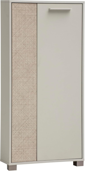 Schildmeyer Highboard Edno 159989, cremebeige/Canasta Dekor, 59,8 x 19,5 x 124 cm