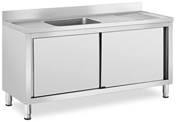 Royal Catering Spülenschrank Spülenschrank - 1 Becken - Royal Catering - Edelstahl - 500 x 400 x 240 mm