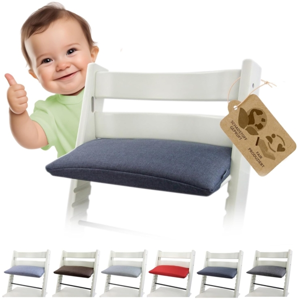 BAMBINIWELT Sitzauflage, kompatibel mit Stokke 'Tripp Trapp' Hochstuhl, 1-teilig meliert marine