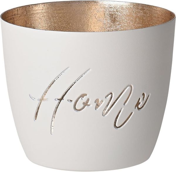 Gift Company Windlicht Madras M Home weiß/gold