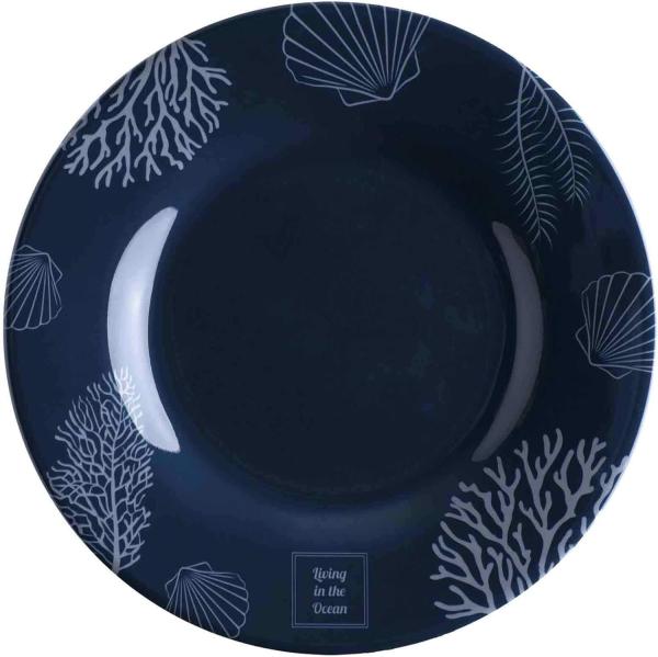 Dessertteller, Melamin, 20cm, navy weiss - Serie Living einzeln