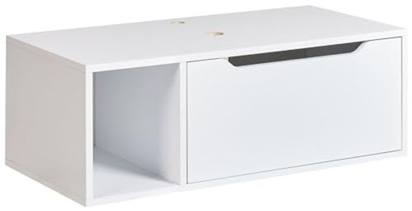 Wandmontierter Waschbeckenunterschrank CASCAVEL 80 cm Weiß