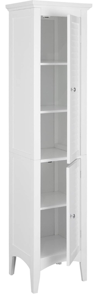 Versanora Badezimmer-Hochschrank Badmöbel Badregal Holzschrank Weiß Teamson ELG-588 Bild 1
