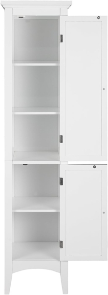 Versanora Badezimmer-Hochschrank Badmöbel Badregal Holzschrank Weiß Teamson ELG-588 Bild 10