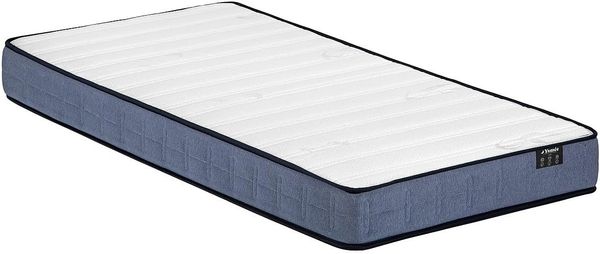 Vente-unique - DAYNI Matratze Stoff Weiß - B 90 cm x H 19 cm x L 190 cm